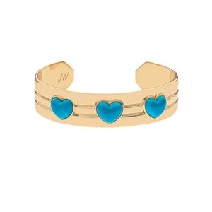 Jane Win LOVE Set In Stone turquoise Heart Cuff
